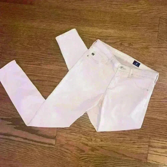 AG Adriano Goldschmied The Abbey Sateen Mid-Rise Skinny Ankle Jeans Pink Size 27 - Picture 4 of 14